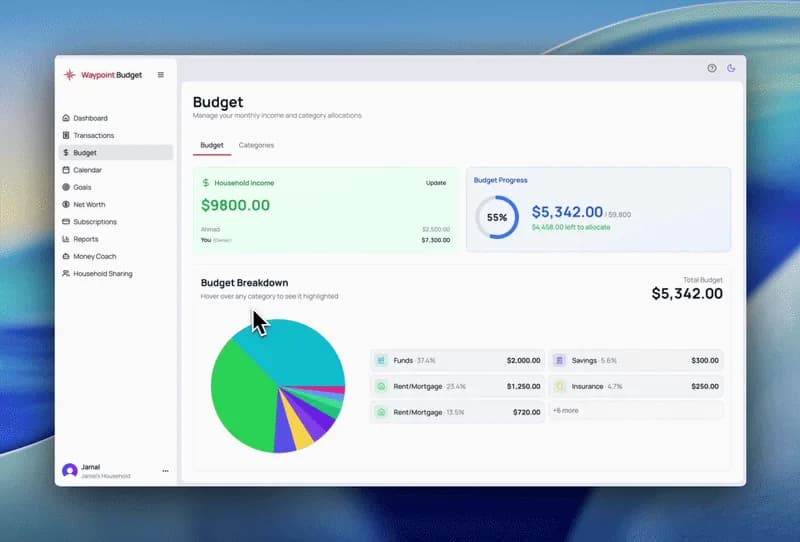Personal & Shared Budget Profiles demo