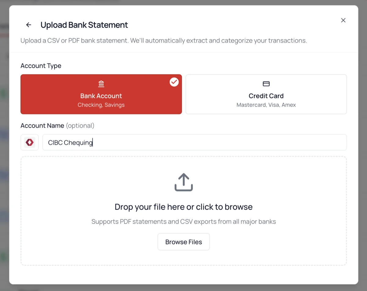 Statement Imports, Upgraded screenshot