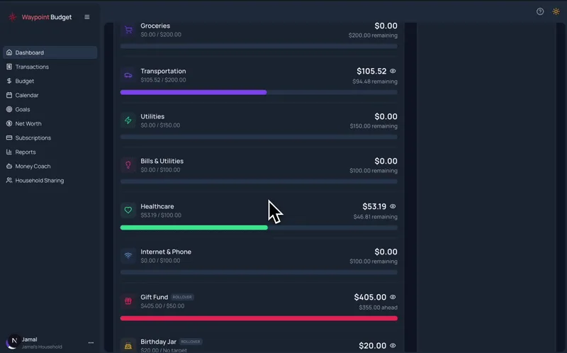 Goodbye Funds, Hello Rollover Categories demo