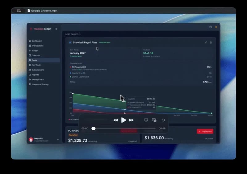 Bank Accounts Linked to Goals demo