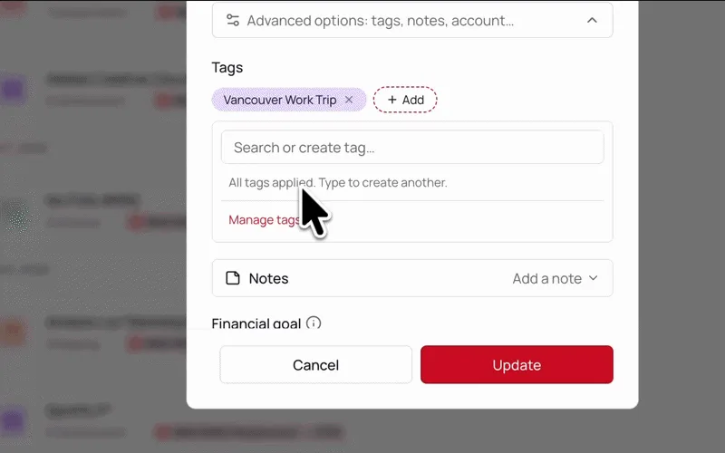 Tag Your Transactions demo