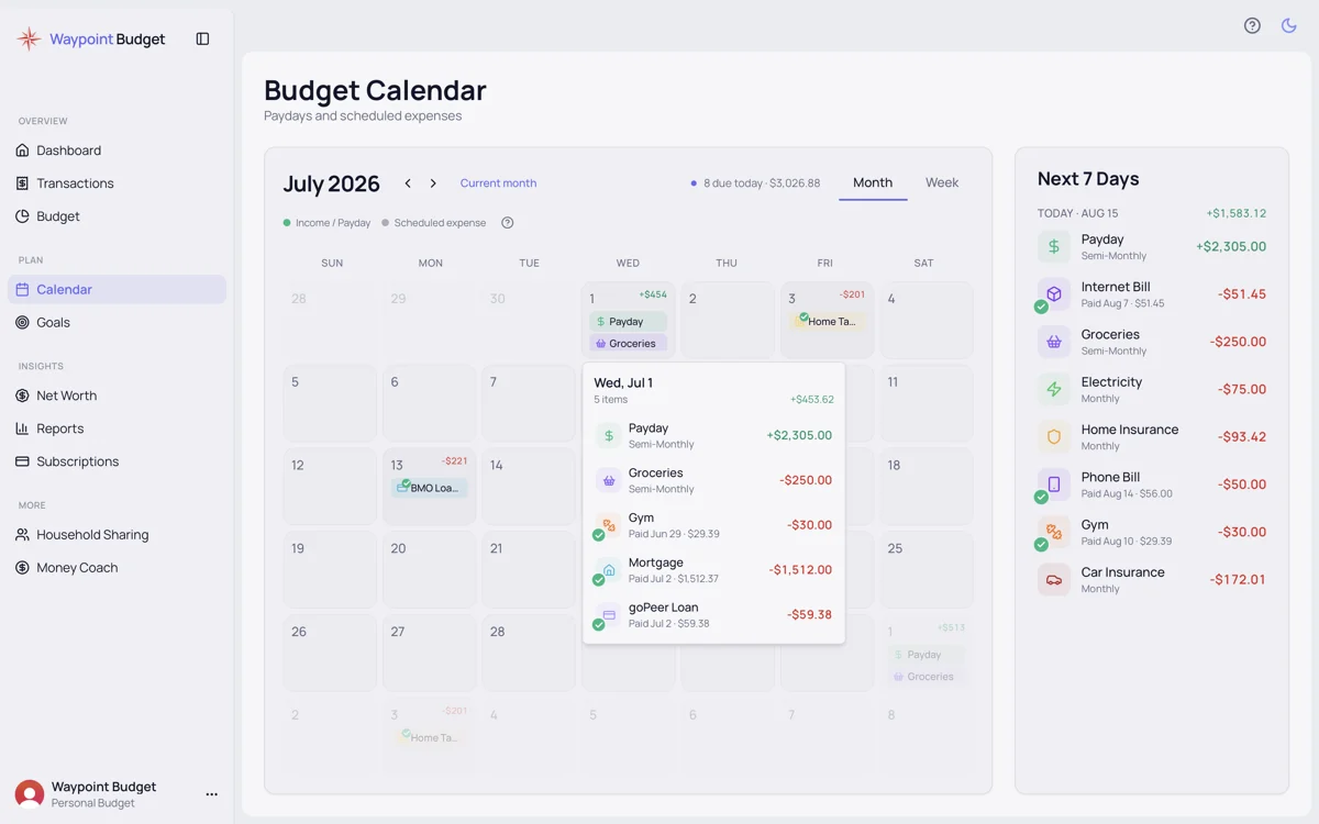 Calendar Upgrades screenshot