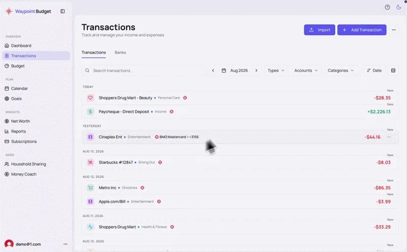 Manual Account Balances That Keep Up demo