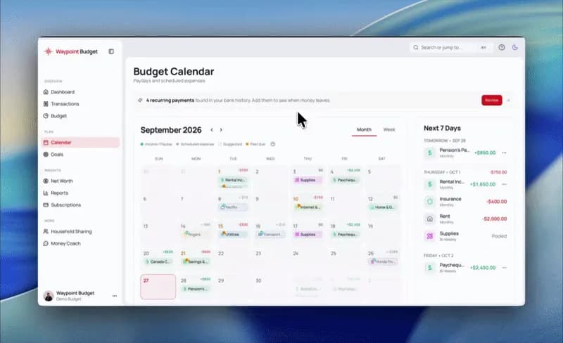 A Calendar That Fills Itself In demo